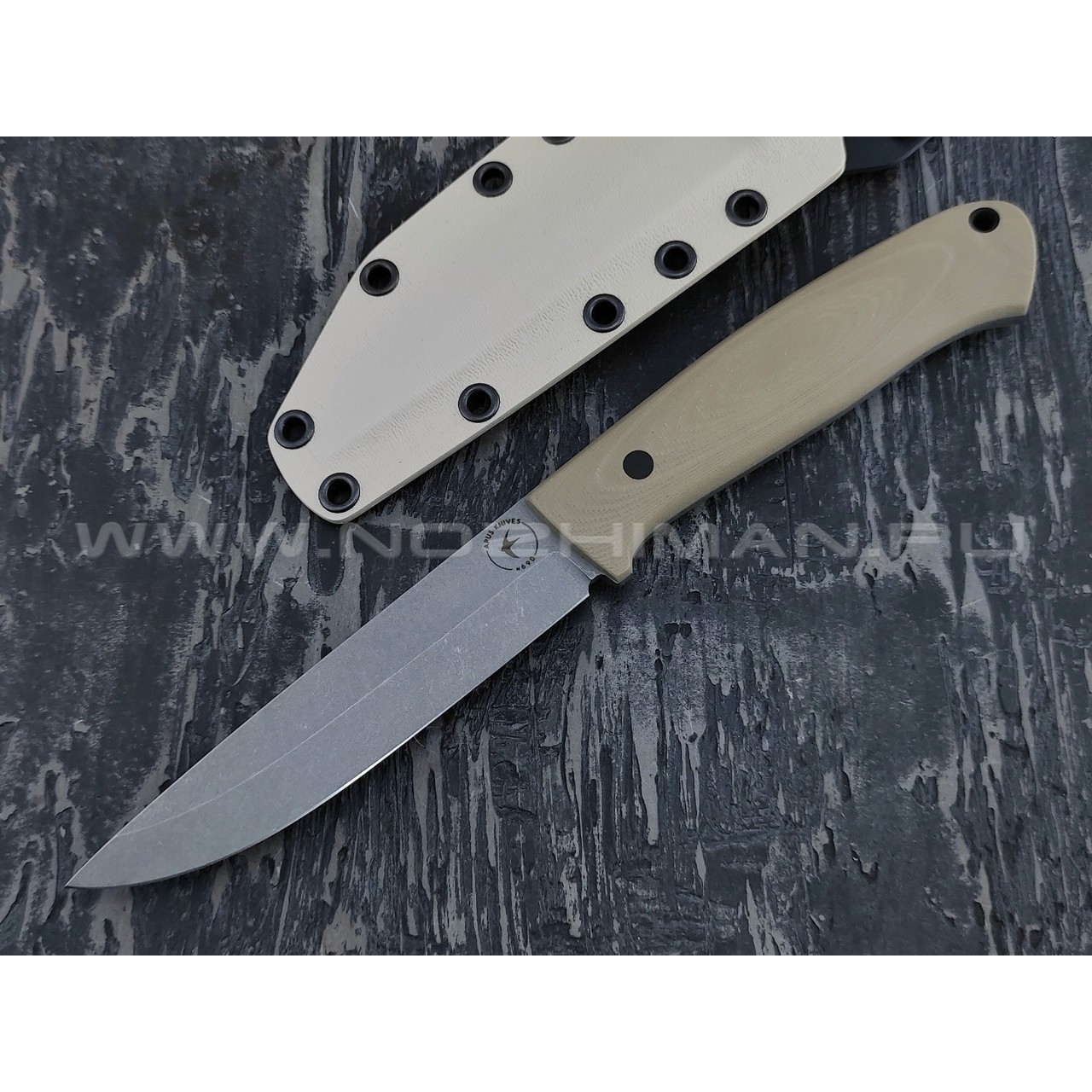 Апус нож Maverick сталь N690, рукоять G10 Tan