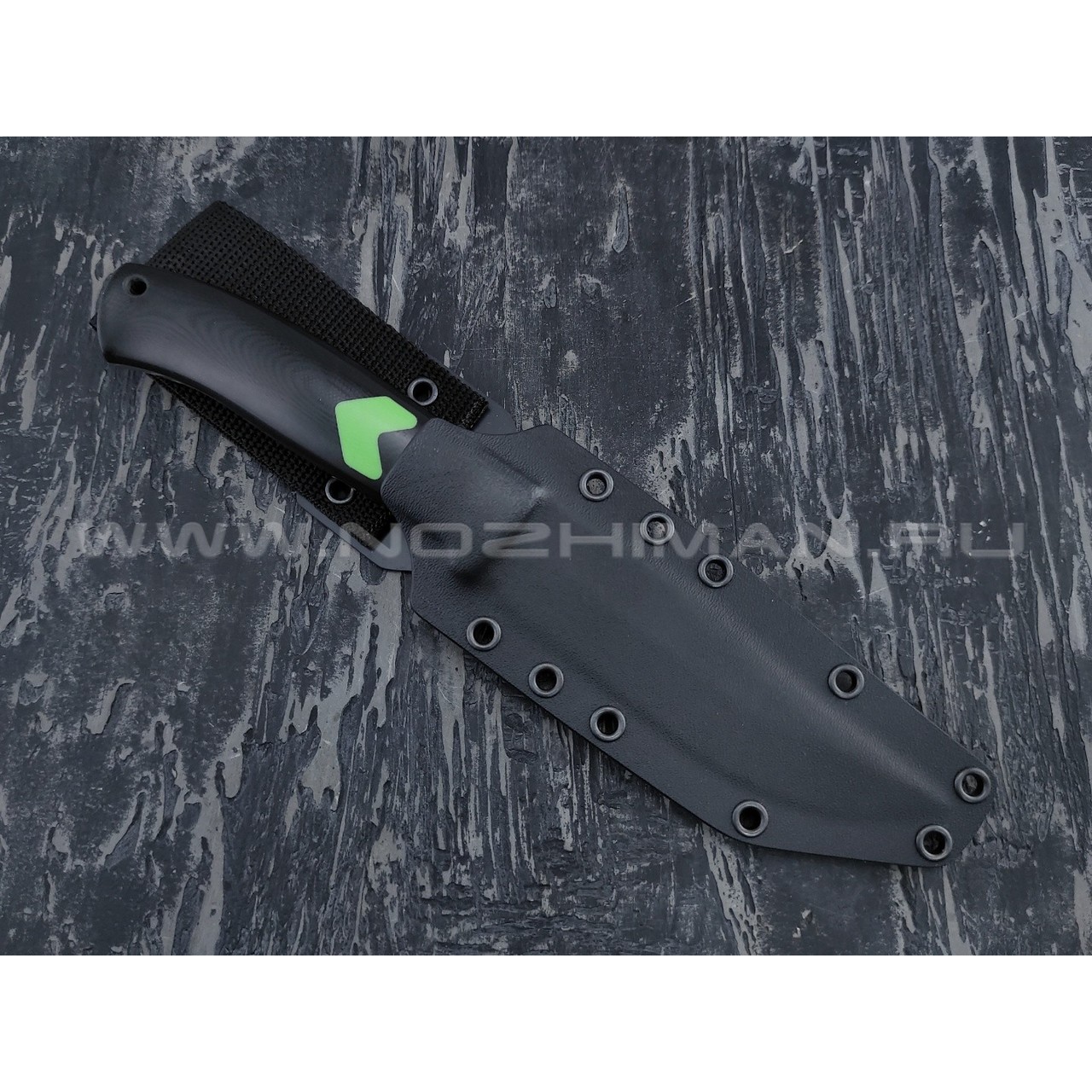 Апус нож Destruktor WEST сталь N690, рукоять G10 black & green