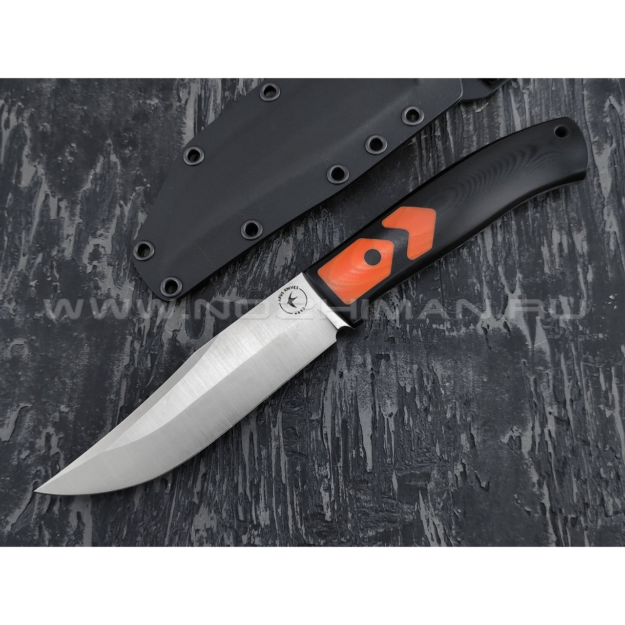 Апус нож Destruktor WEST сталь N690, рукоять G10 black & orange