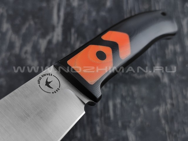 Apus Knives нож Destruktor WEST сталь N690, рукоять G10 black & orange