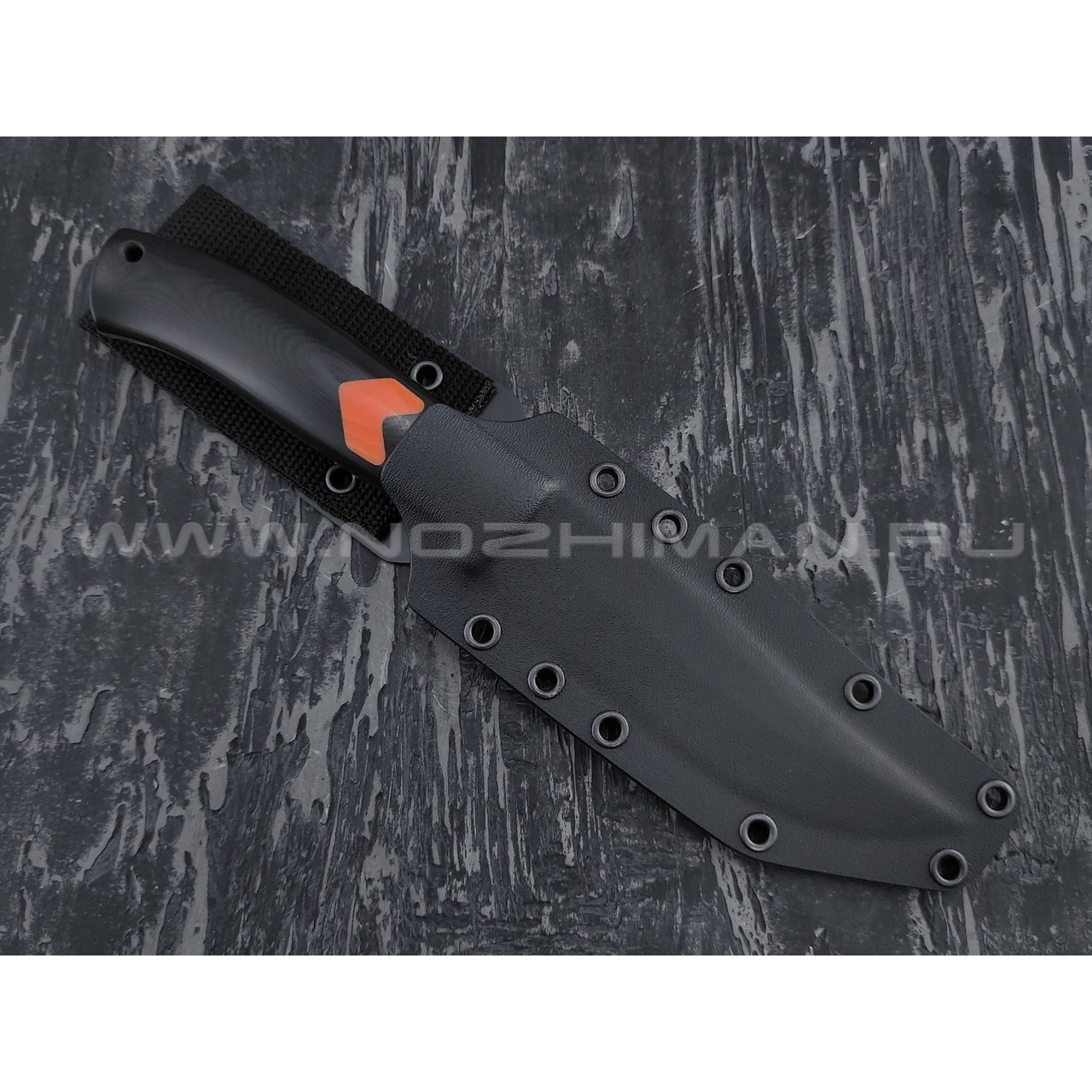 Апус нож Destruktor WEST сталь N690, рукоять G10 black & orange
