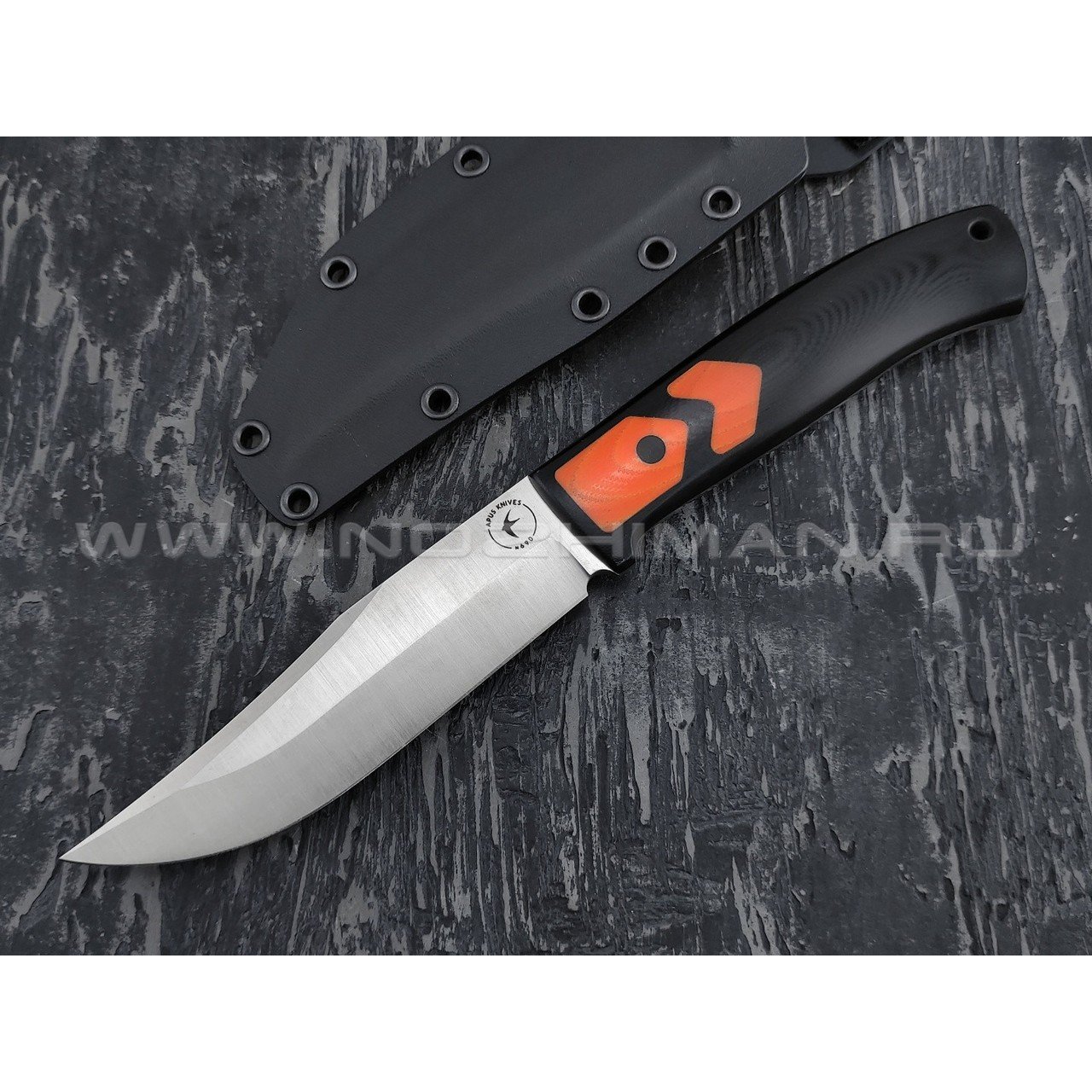 Апус нож Destruktor WEST сталь N690, рукоять G10 black & orange