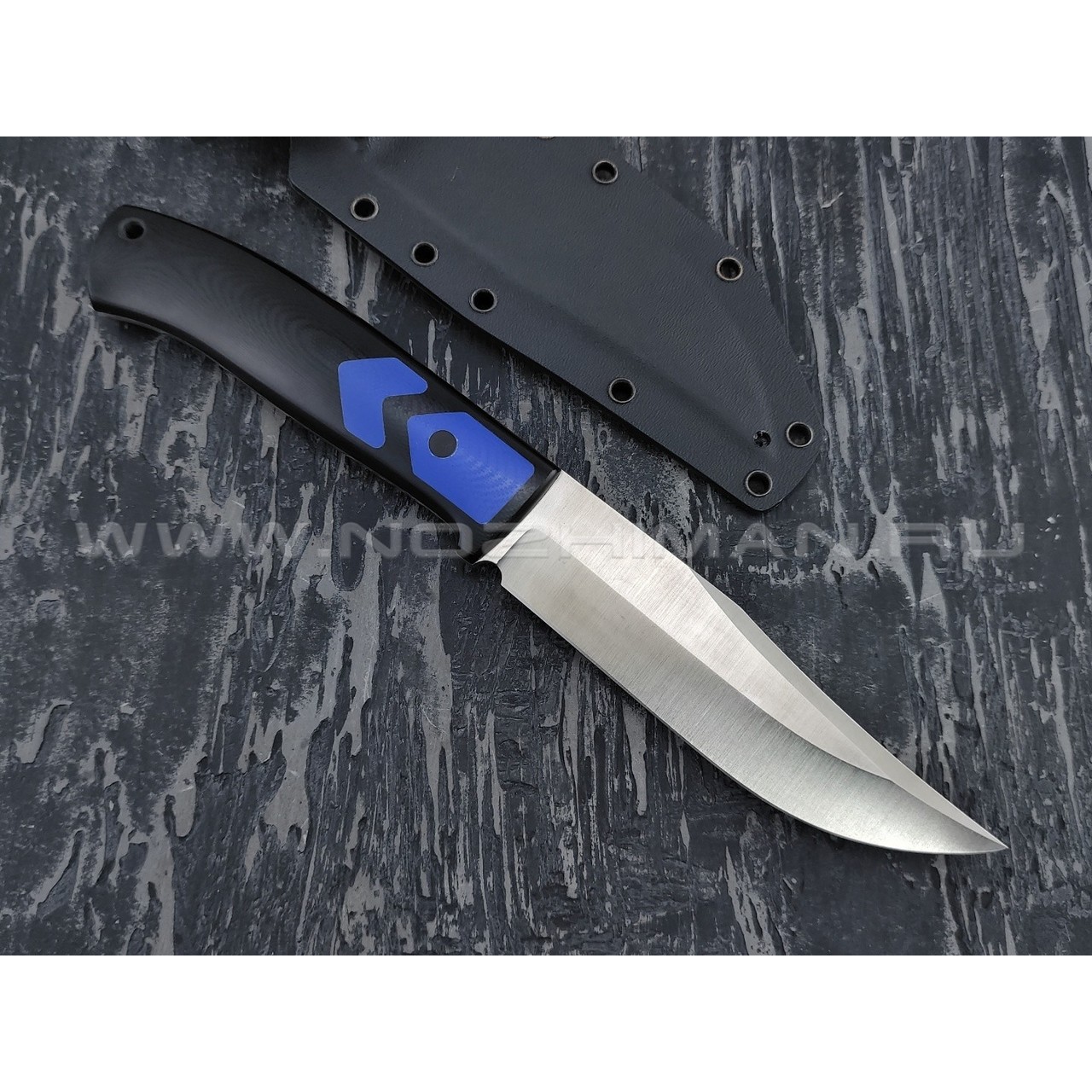 Апус нож Destruktor WEST сталь N690, рукоять G10 black & blue