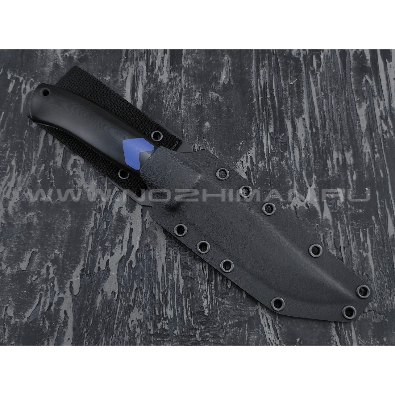 Апус нож Destruktor WEST сталь N690, рукоять G10 black & blue