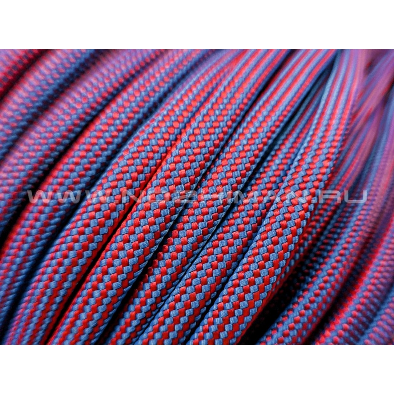 Paracord 550 Red & Ocean Stripes