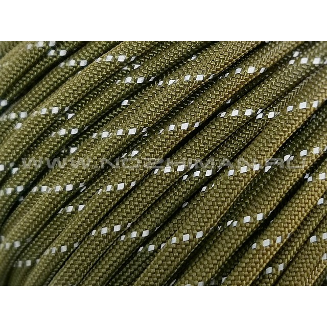 Paracord 550 Reflective Army Green (Светоотражающий)