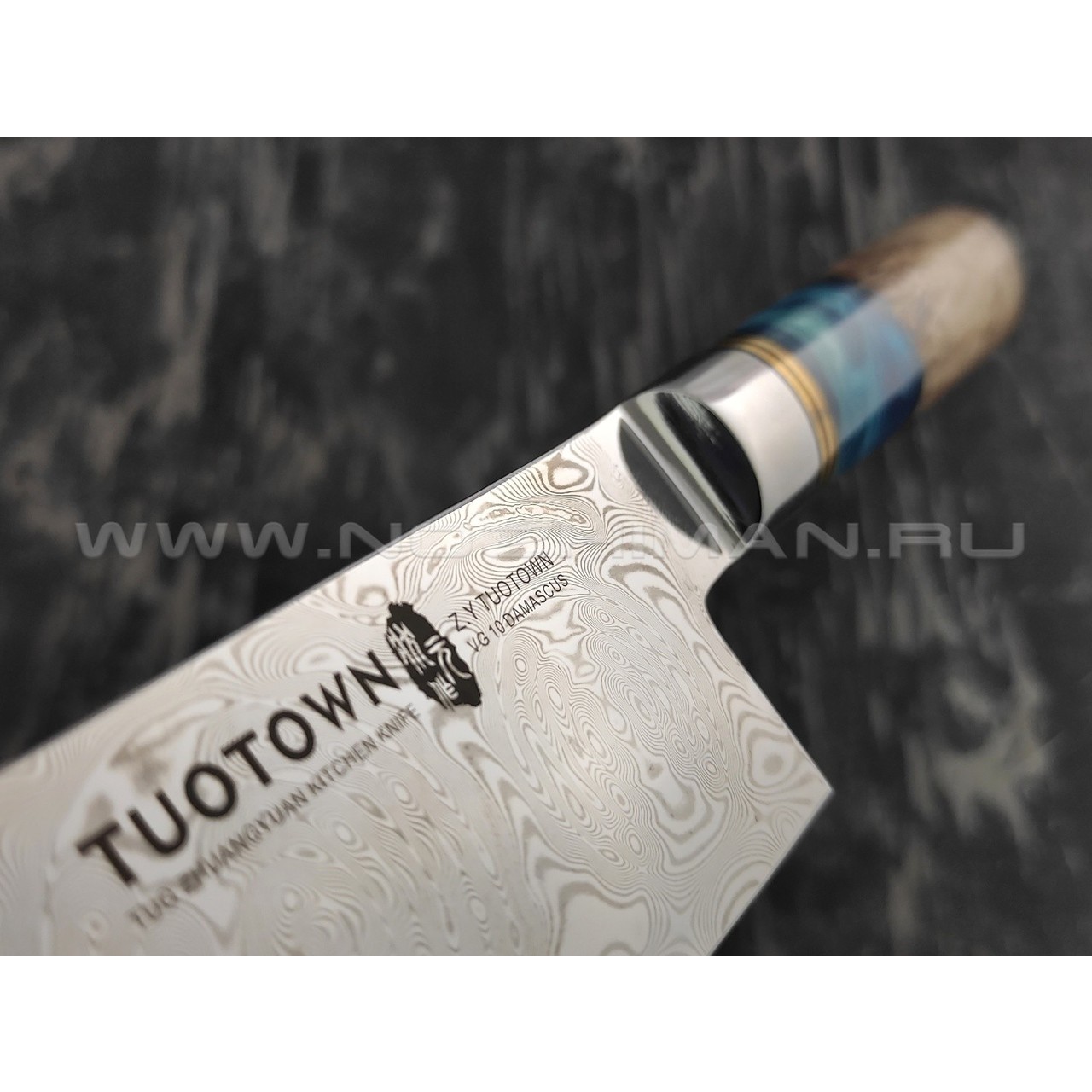 Нож TUOTOWN Шеф TWB-D7S нержавеющий дамаск, рукоять гибрид