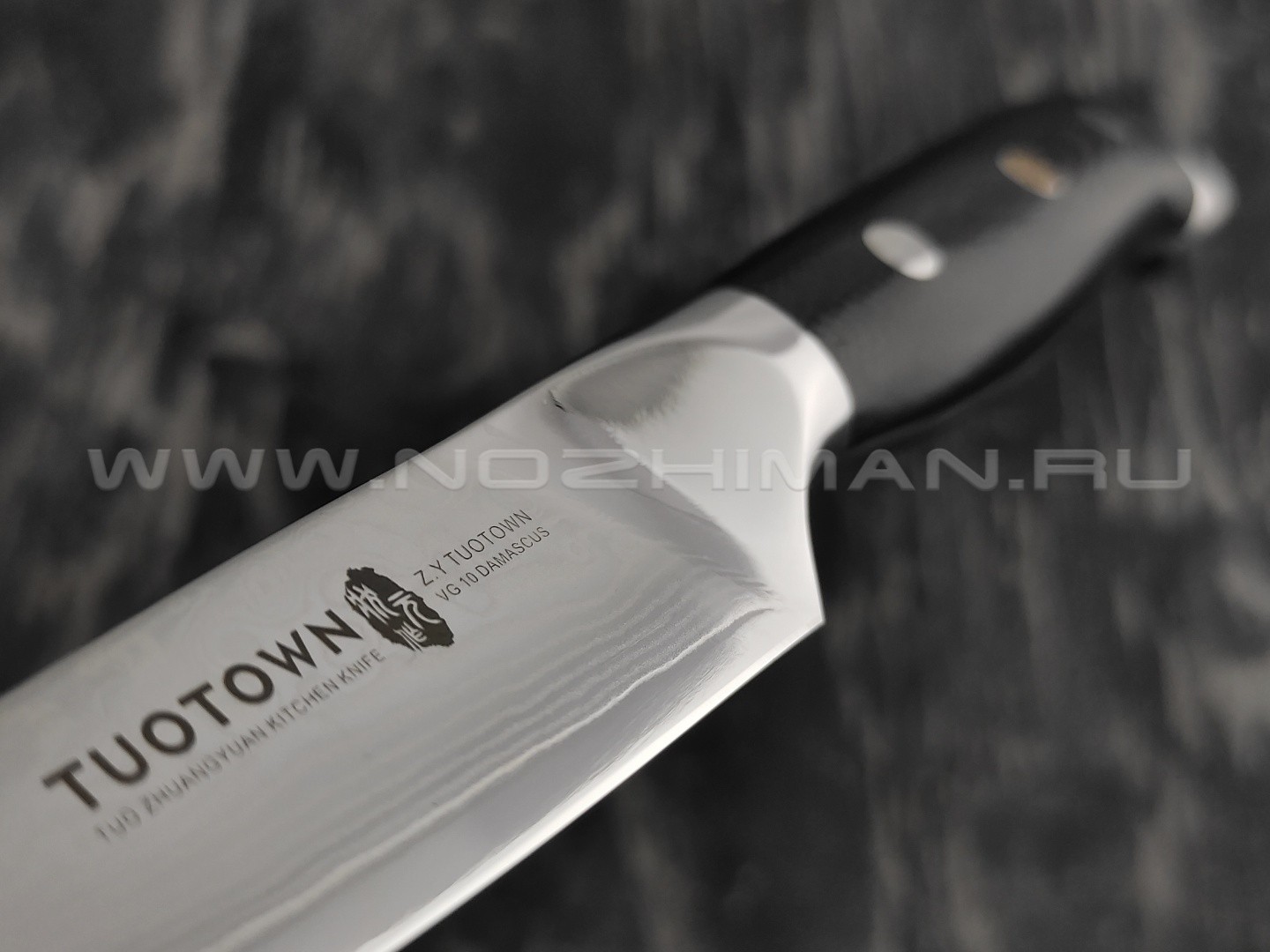TuoTown овощной нож TX-D2 дамасская сталь VG10, рукоять G10