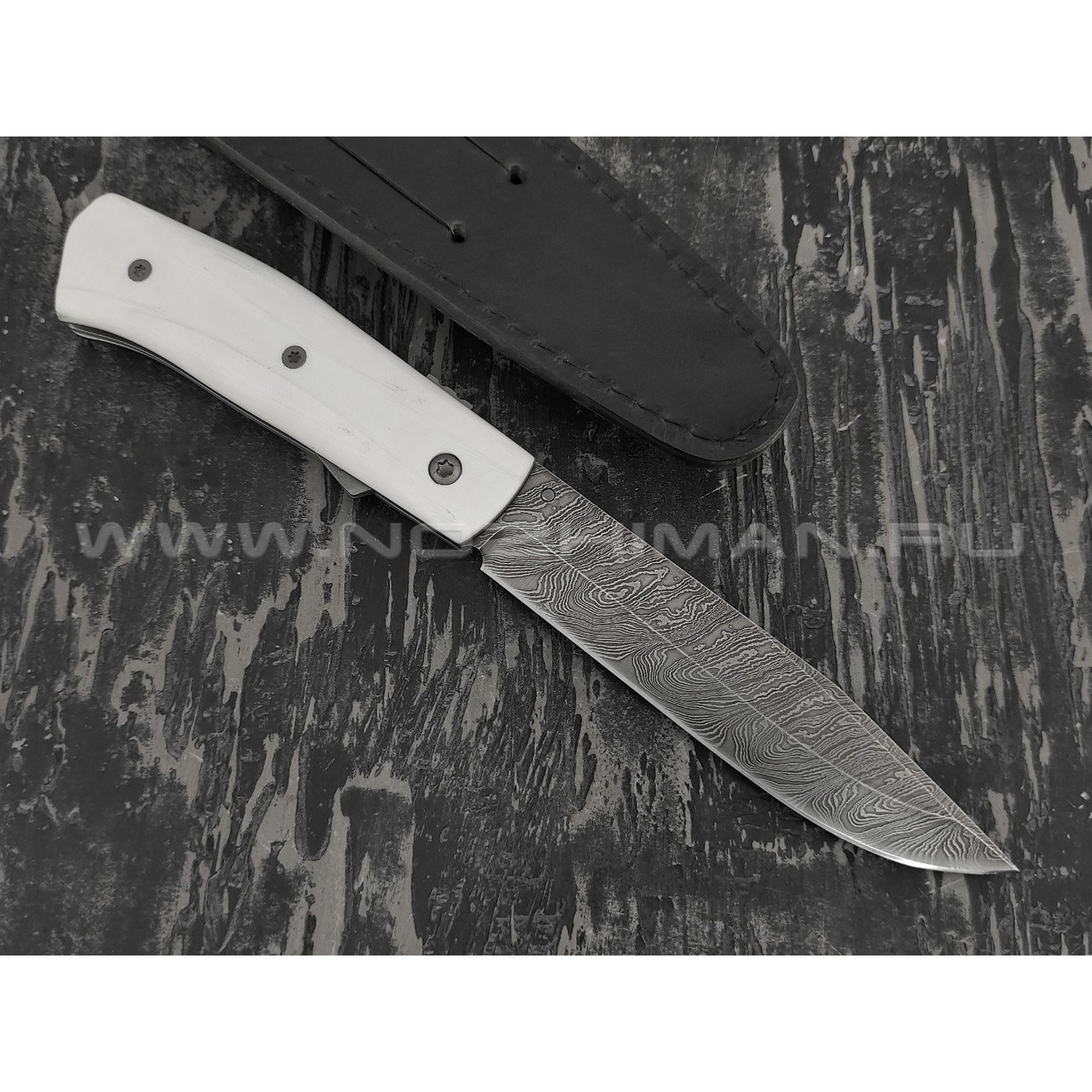 Нож SARO Wild West дамасская сталь, рукоять G10