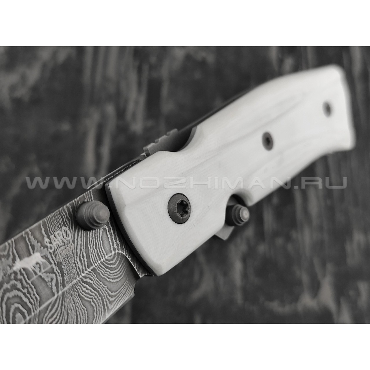 Нож SARO Wild West дамасская сталь, рукоять G10