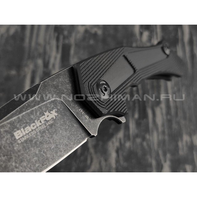 Нож Black Fox MUNIN BF-747 сталь 440C блэквош, рукоять G10 black