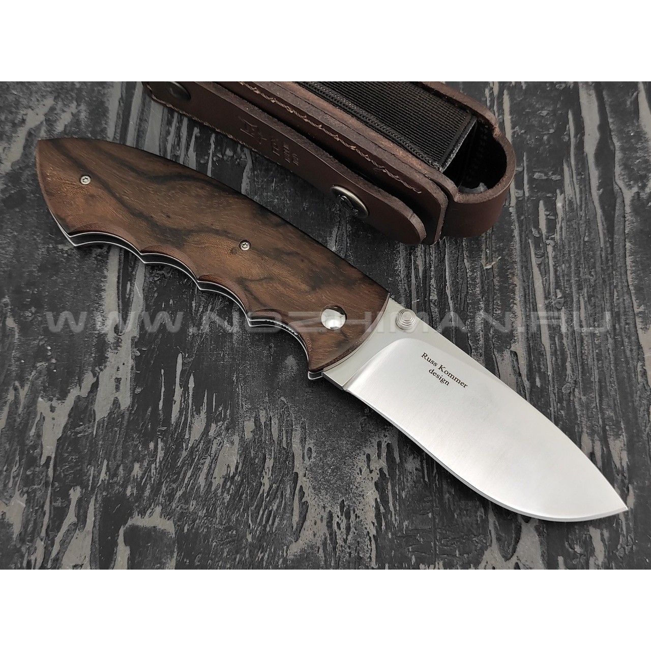 Нож Fox BR322 HUNTING RUSS KOMMER сталь N690, рукоять дерево зирикот
