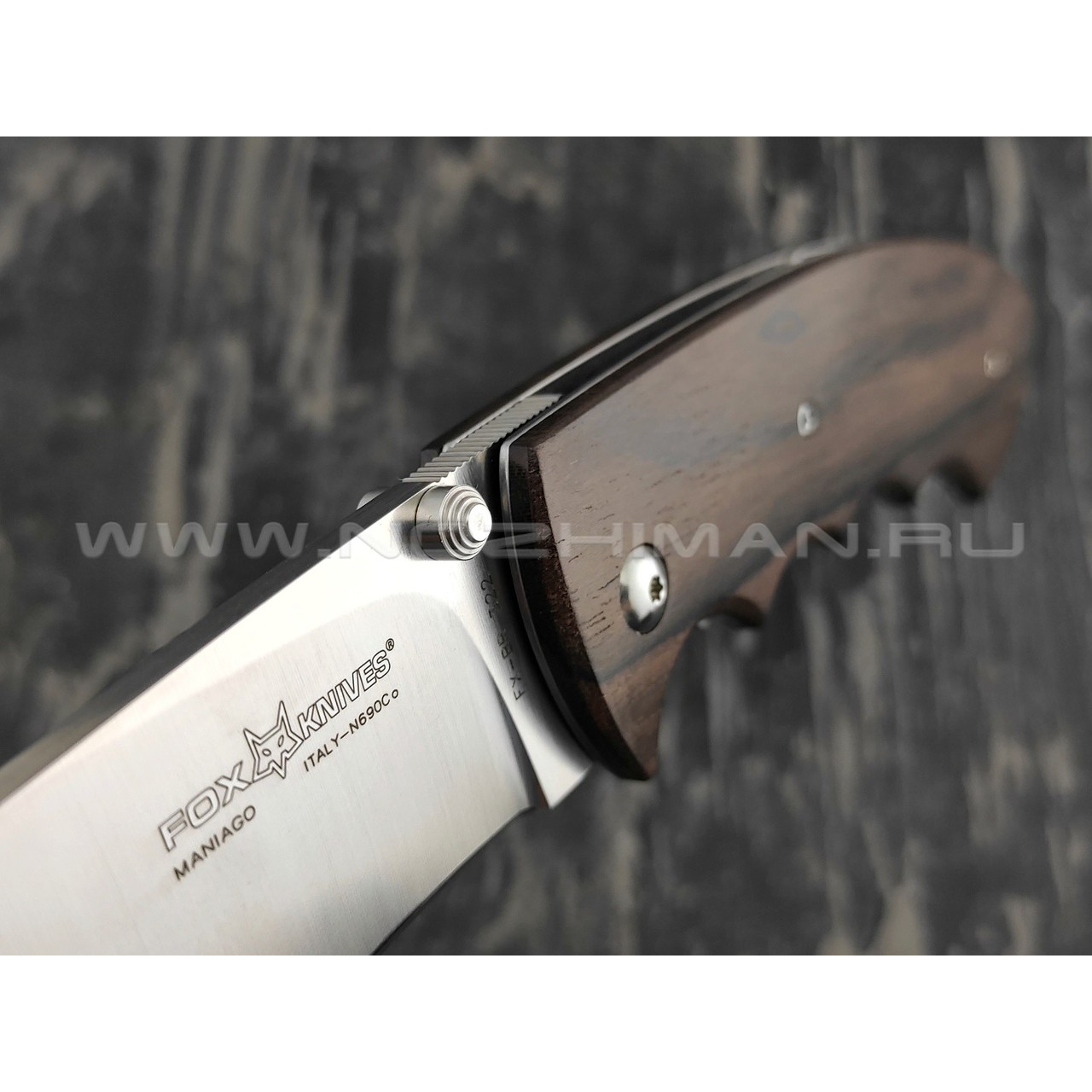 Нож Fox BR322 HUNTING RUSS KOMMER сталь N690, рукоять дерево зирикот
