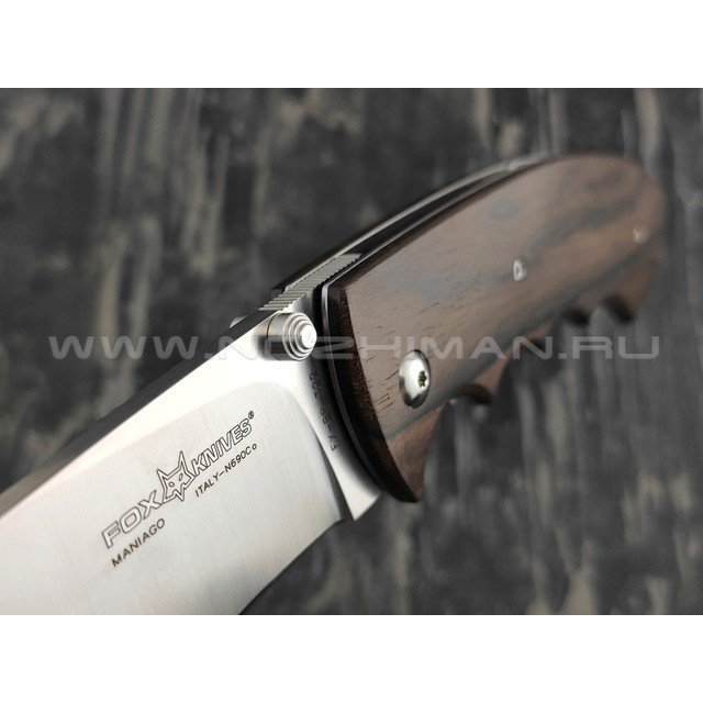 Нож Fox BR322 HUNTING RUSS KOMMER сталь N690, рукоять дерево зирикот