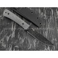 N.C.Custom нож Camper сталь X105 блэквош, рукоять микарта, ножны kydex