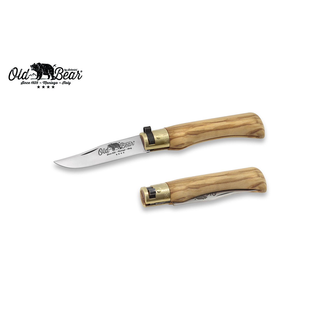Нож Antonini Old Bear Classical Olive S 9307/17_LU нержавеющая сталь AISI 420 рукоять дерево олива, латунь
