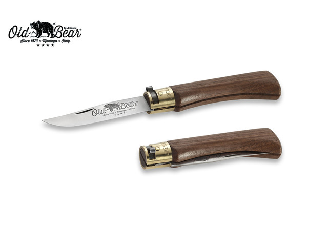 Нож Antonini Old Bear Classical Walnut M 9307/19_LN нержавеющая сталь AISI 420 рукоять дерево орех, латунь