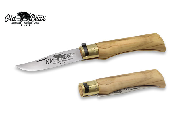 Нож Antonini Old Bear Classical Olive L 9307/21_LU нержавеющая сталь AISI 420 рукоять олива, латунь