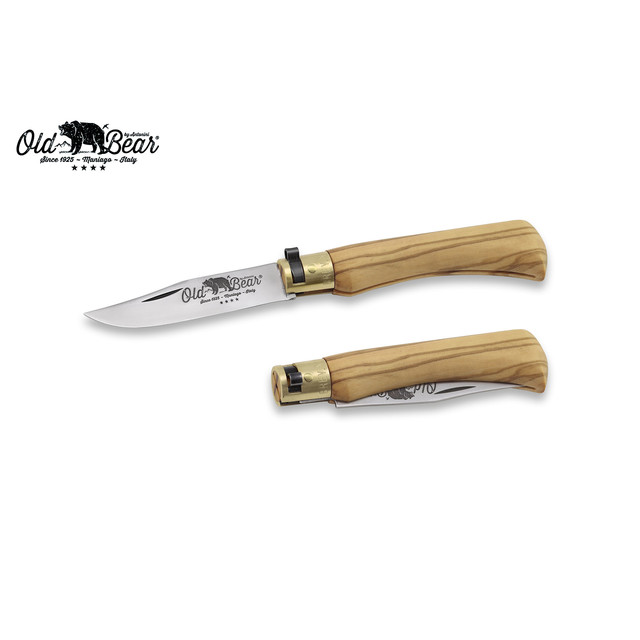Нож Antonini Old Bear Classical Olive M 9307/19_LU нержавеющая сталь AISI 420 рукоять дерево олива, латунь