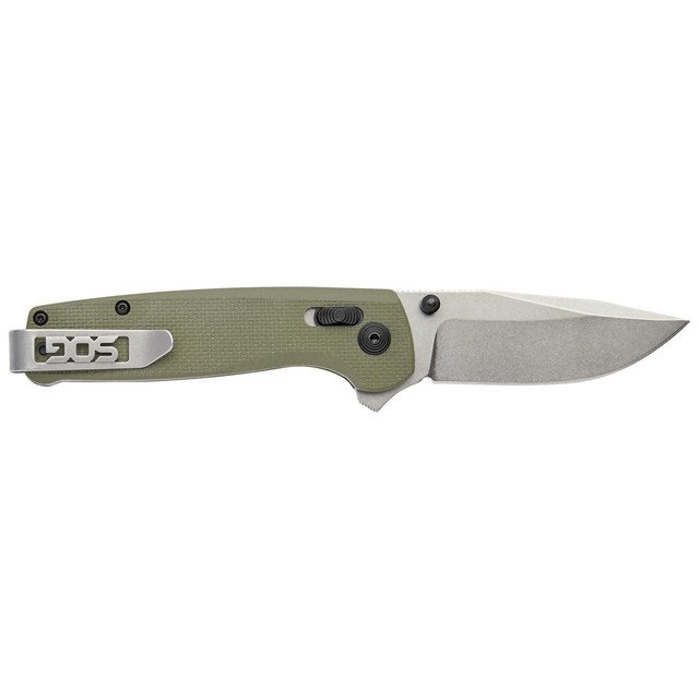 SOG нож складной Terminus XR TM1022 сталь CRYO D2, рукоять G10 olive drab