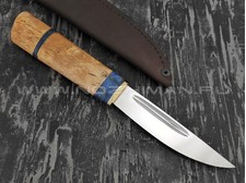 Нож "Якутский-МФДС" малый сталь Х12МФ, рукоять карельская береза (Стальные Бивни)