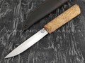 Нож "Якутский-СКД" средний, сталь Х12МФ, кованый дол, рукоять карельская береза (Стальные Бивни)