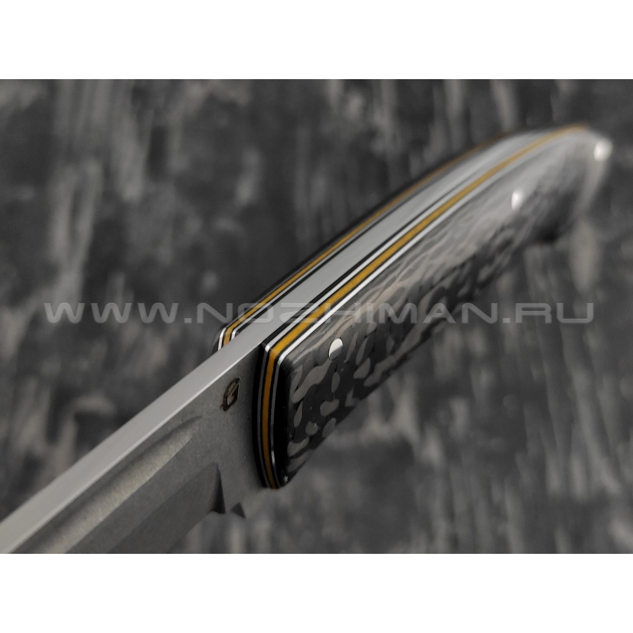 Нож Танто экспериментальный сталь K110, рукоять carbon (Егоров Г. М.)