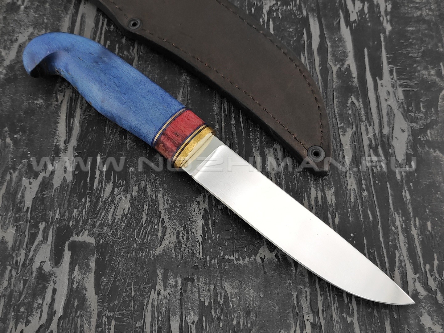 Нож "Финский 8-СО" сталь D2, рукоять стаб. карельская береза (Стальные Бивни)