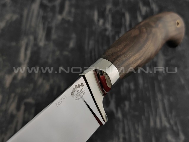 Нож Пчак большой сталь N690, рукоять орех (Тов. Завьялова)