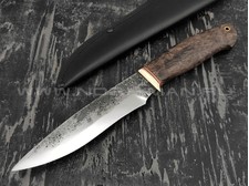 Нож "Акула" сталь 9ХС, рукоять карельская береза (Наследие)