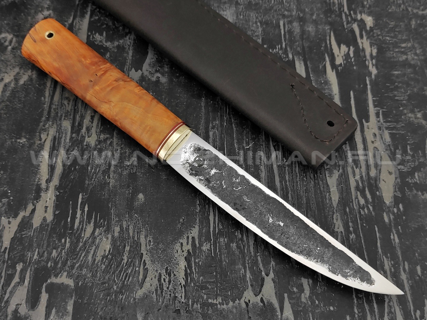 Нож "Якут-Б" сталь Х12МФ, рукоять карельская береза (Тов. Завьялова)