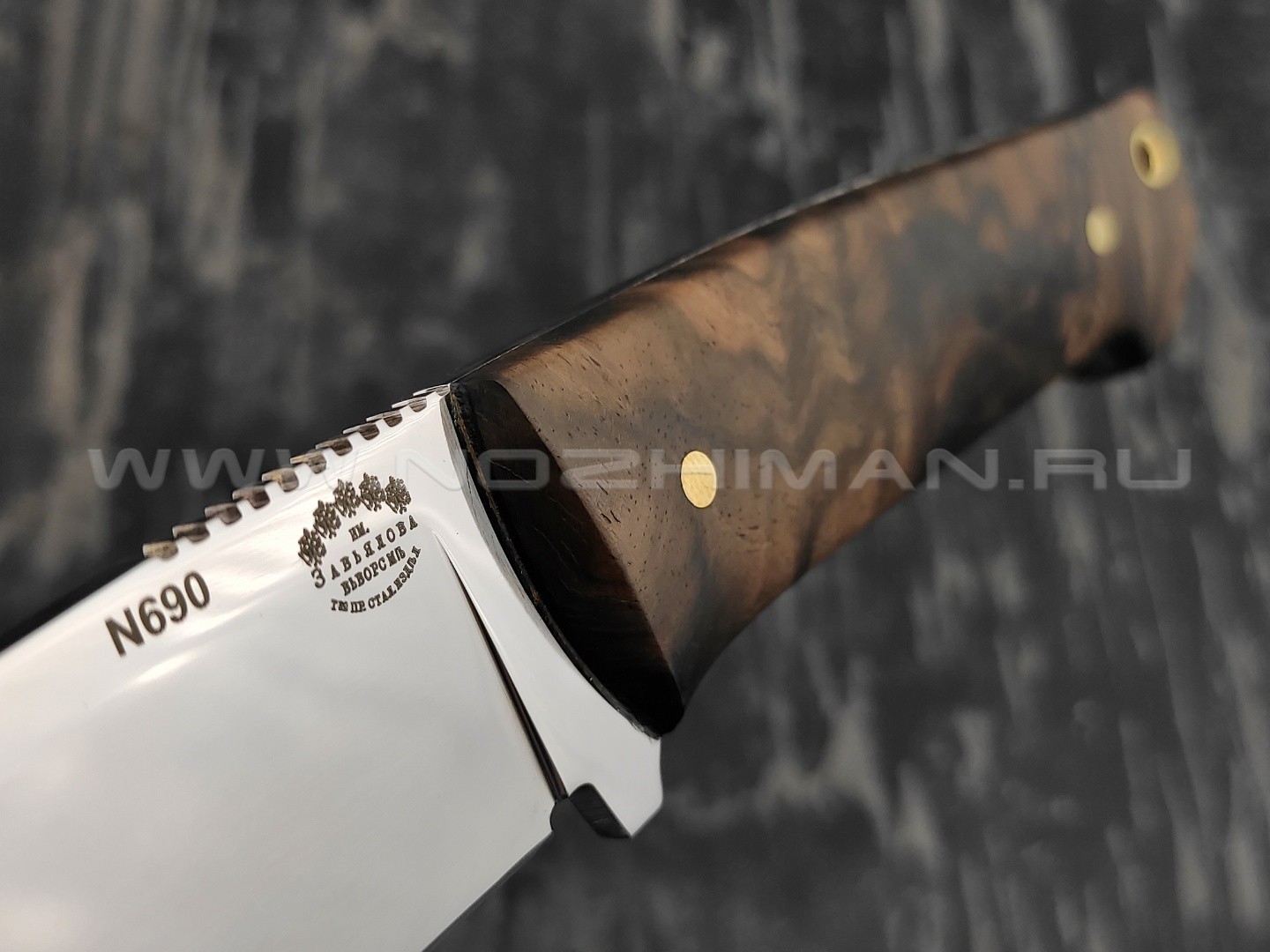 Нож "Бригадир" сталь N690, рукоять корень ореха (Тов. Завьялова)