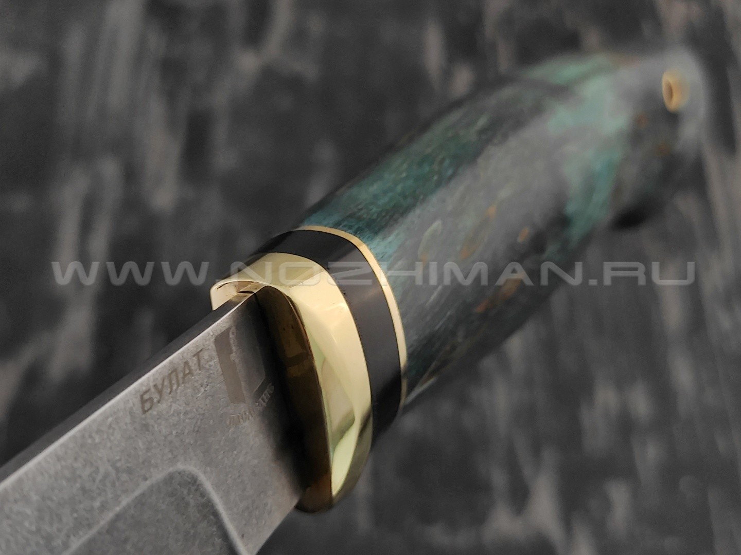 Нож "Атаман" булатная сталь, рукоять карельская береза (Наследие)
