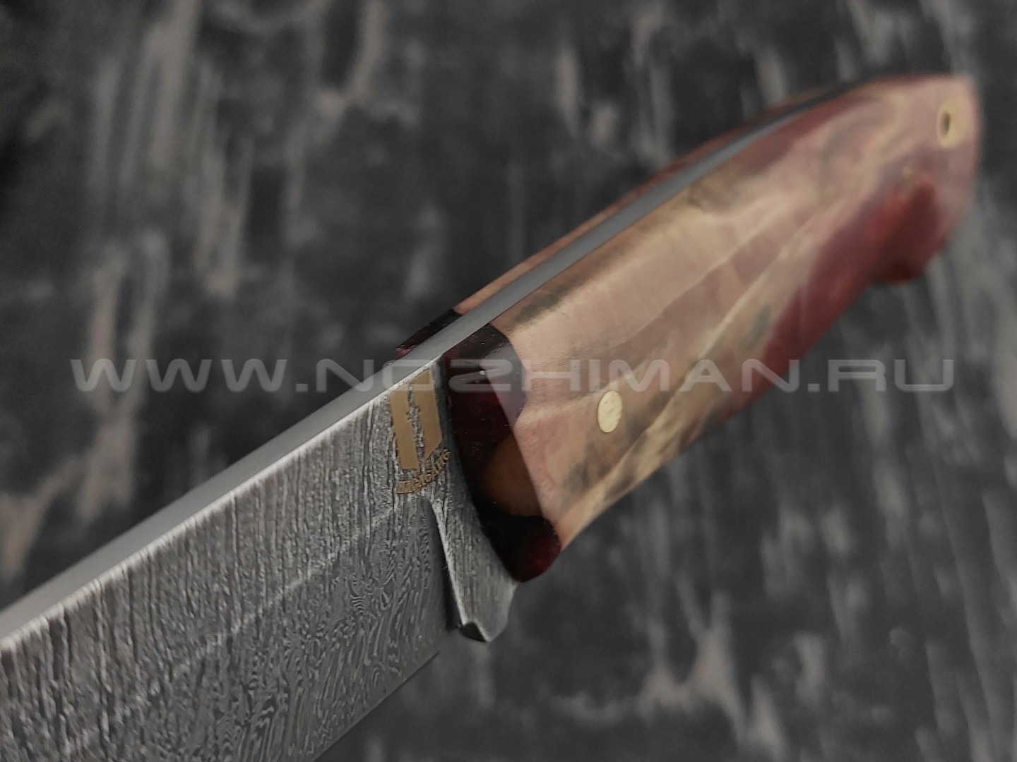 Нож "Цезарь" дамасская сталь, рукоять березовый сувель (Наследие)