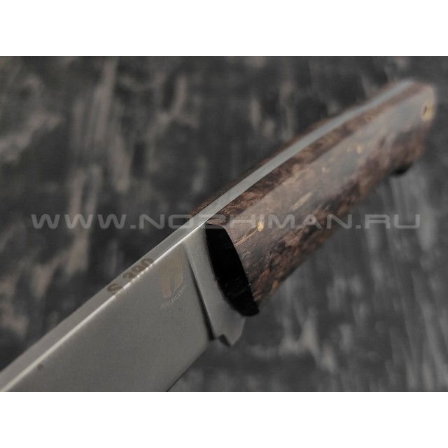 Нож "Бригадир" сталь S390, рукоять карельская береза (Наследие)