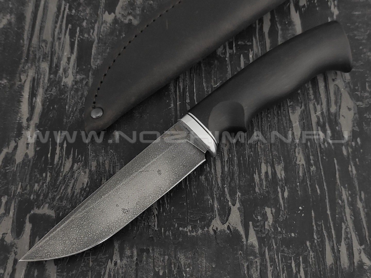 Нож "Олень" сталь ХВ5, рукоять черный граб (Наследие)