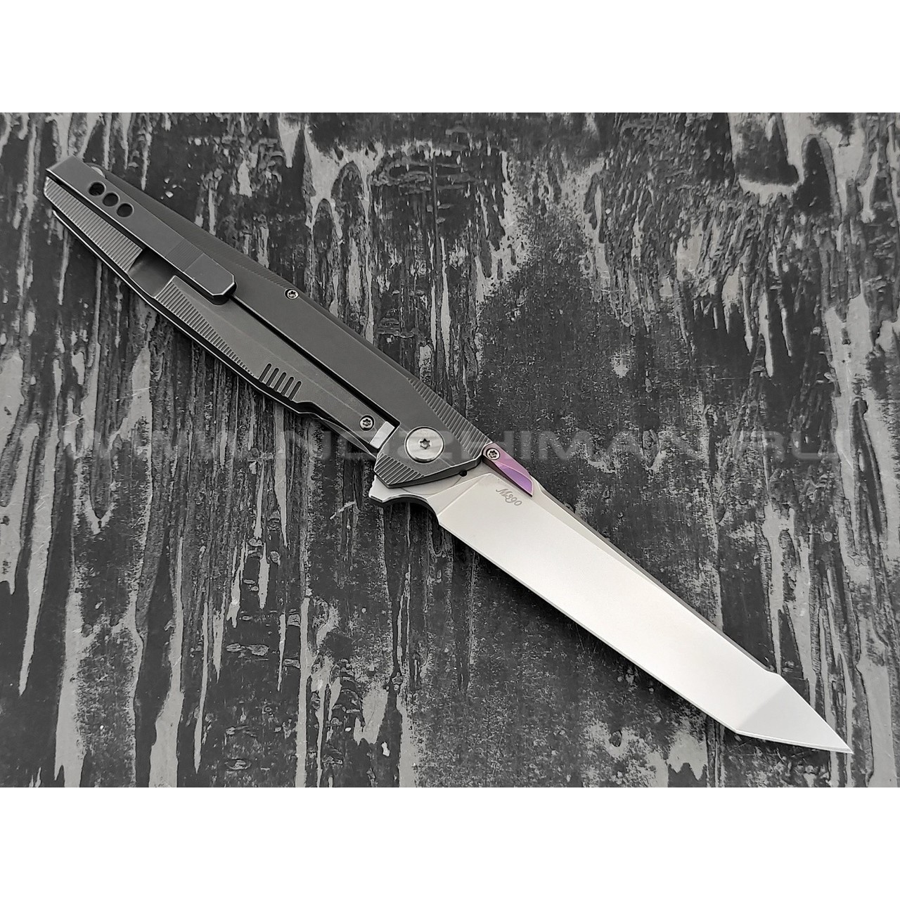Нож Rike Knife RK1507T-DG сталь M390, рукоять титан