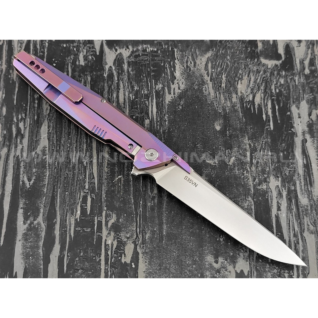 Нож Rike Knife RK1507S-PB сталь S35VN, рукоять титан