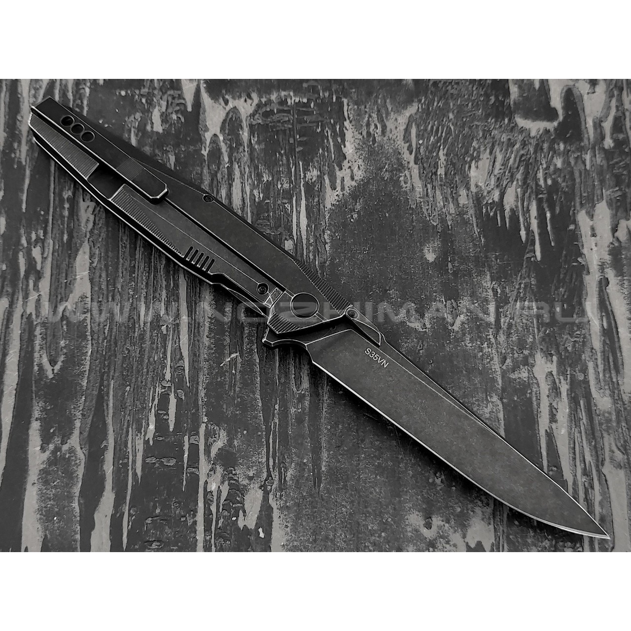 Нож Rike Knife RK1507S-BS сталь S35VN, рукоять титан