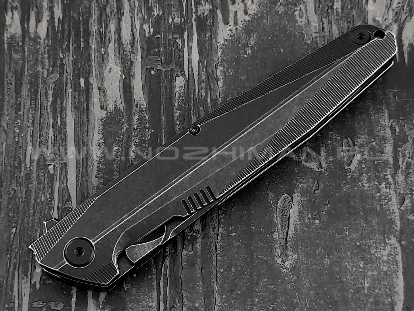 Нож Rike Knife RK1507S-BS сталь S35VN, рукоять титан