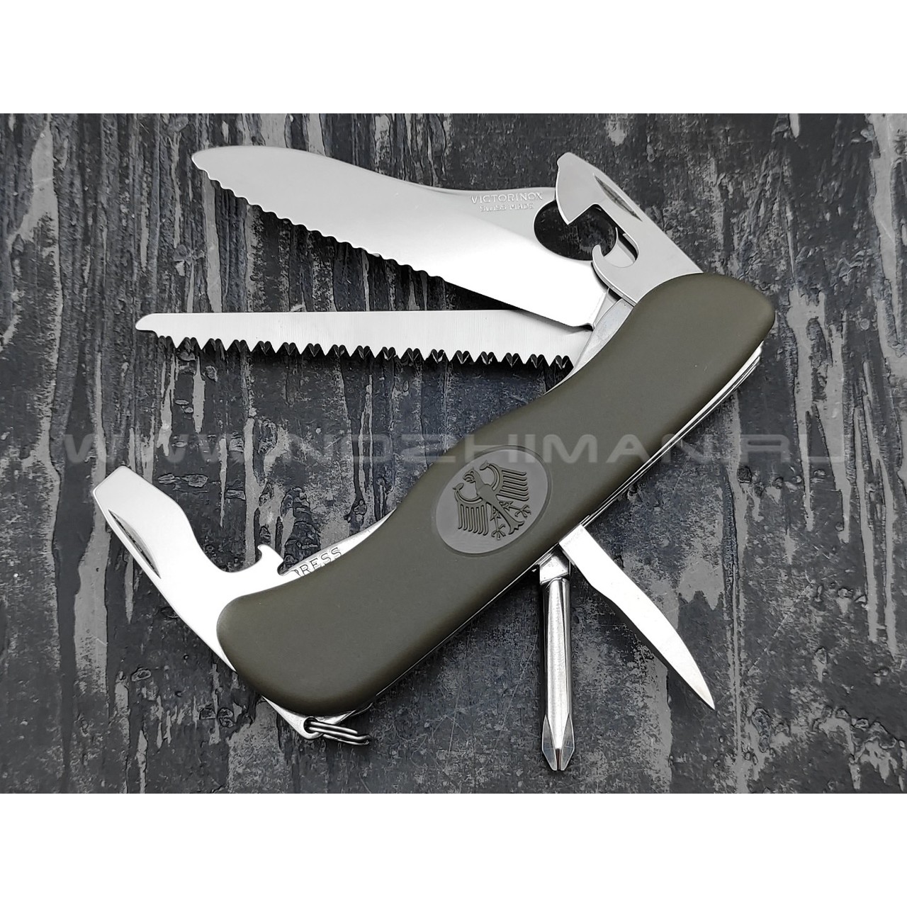 Швейцарский нож Victorinox 0.8461.MW4DE Military olive green (10 функций)