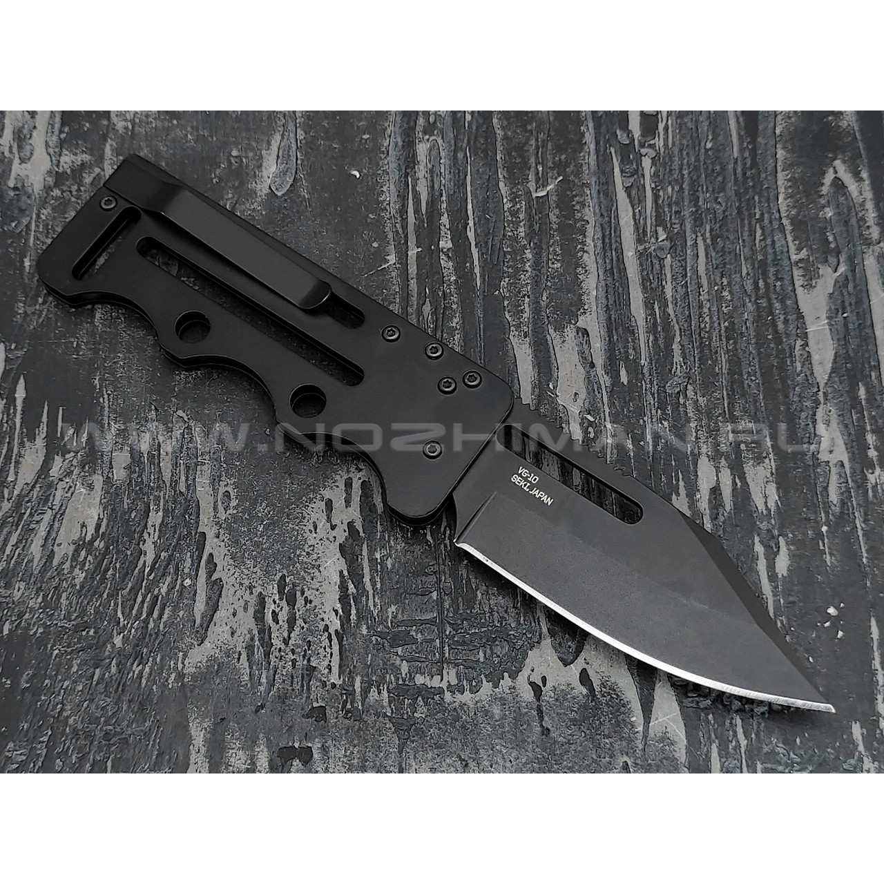 Нож SOG Access Card 2.0 Black Tini SOGAC77 сталь VG-10, рукоять сталь 420J2