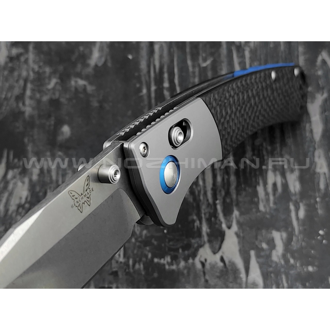Нож Benchmade CU15080-SS-S90V Custom Crooked River сталь CPM S90V, рукоять карбон
