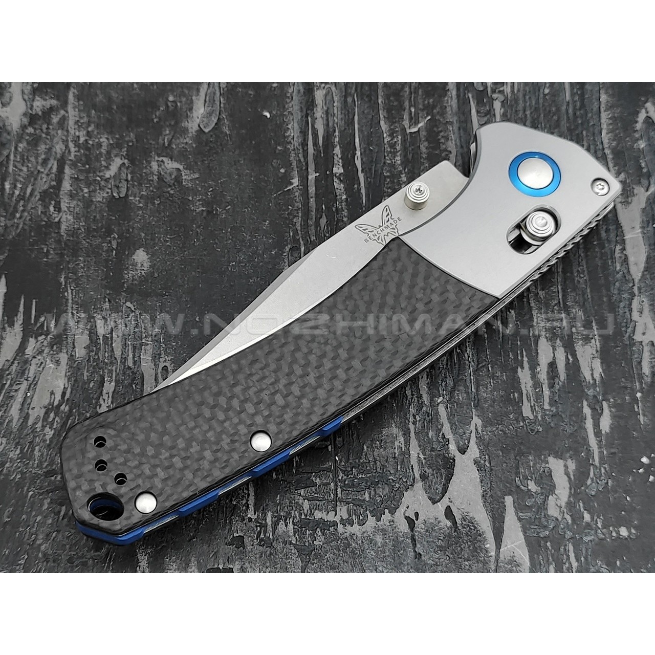 Нож Benchmade CU15080-SS-S90V Custom Crooked River сталь CPM S90V, рукоять карбон