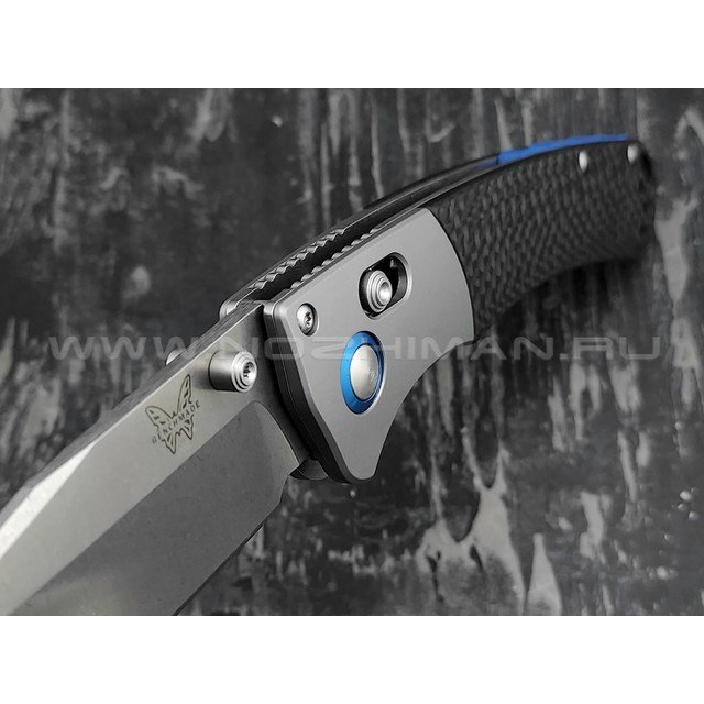 Нож Benchmade CU15080-SS-S90V Custom Crooked River сталь CPM S90V, рукоять карбон