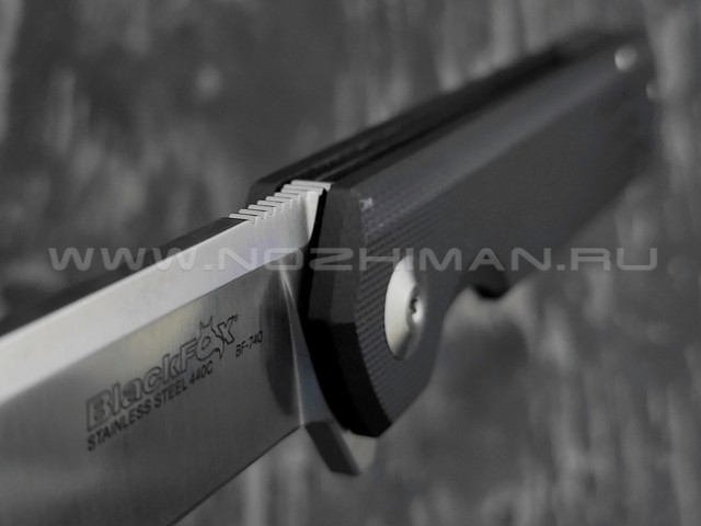 Нож Black Fox Revolver BF-740 сталь 440C, рукоять G10 black