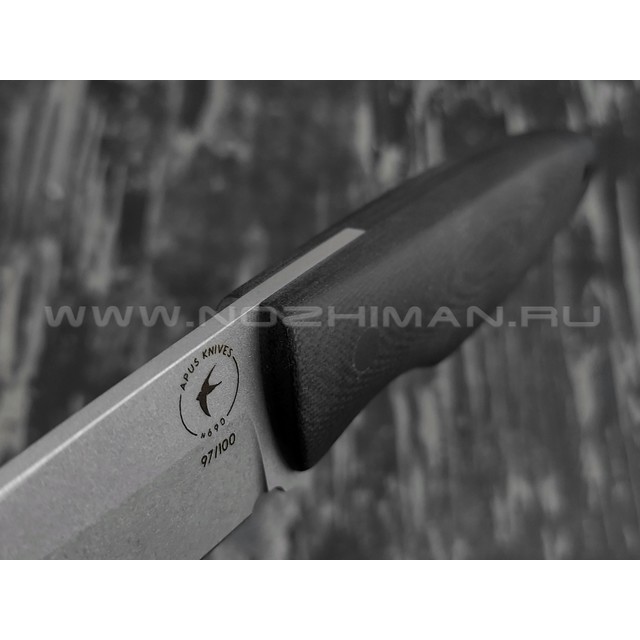 Апус нож Скин-Ду сталь N690, рукоять G10 чёрный