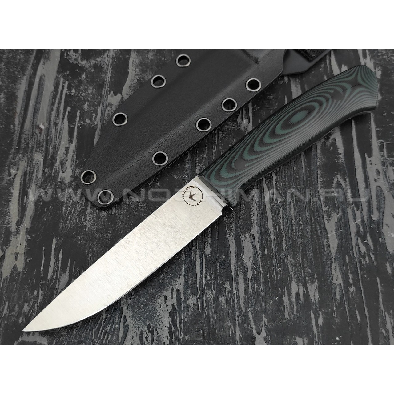 Апус Fishman сталь N690, рукоять G10 black & hunter
