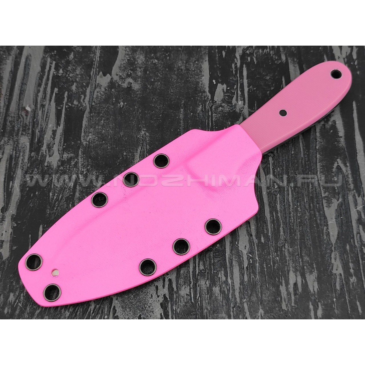 Zh KNIVES нож True сталь N690, рукоять G10 pink, ножны pink