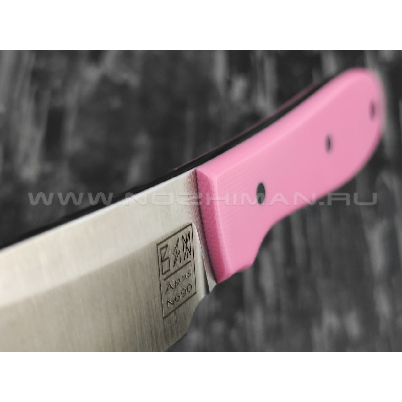Zh KNIVES нож True сталь N690, рукоять G10 pink